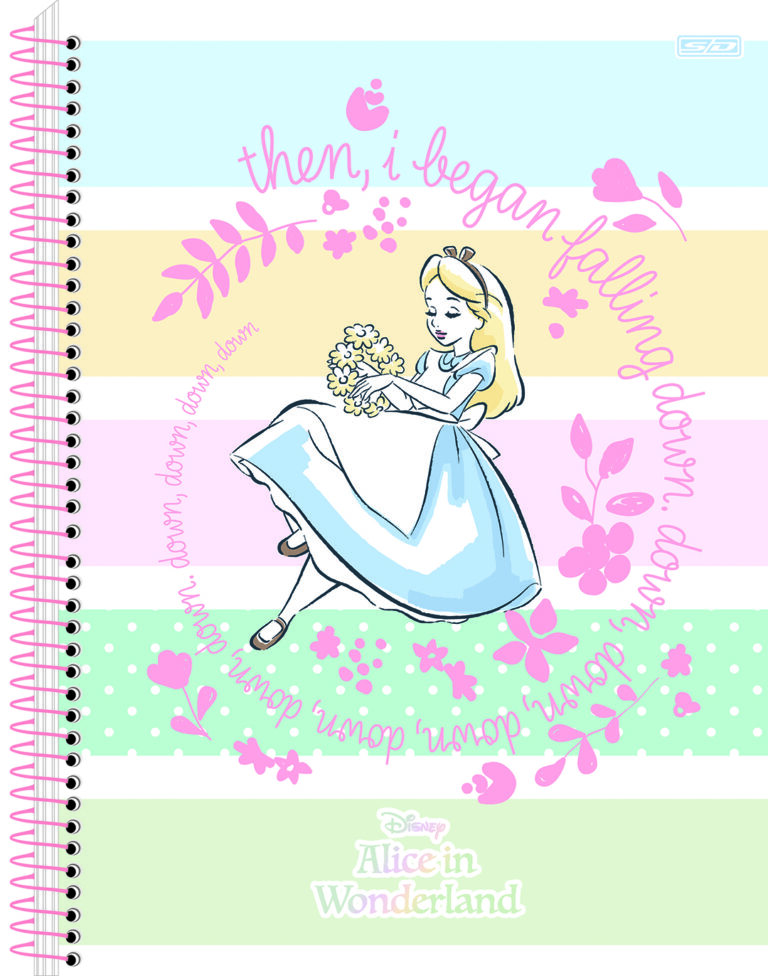Caderno Alice in Wonderland Universitário